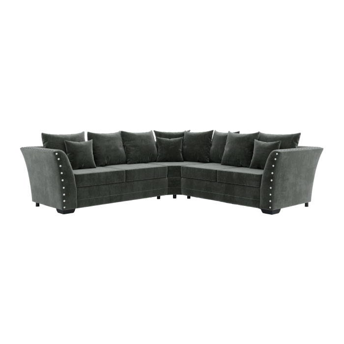 Cardiff Curved Arms Corner Sofa