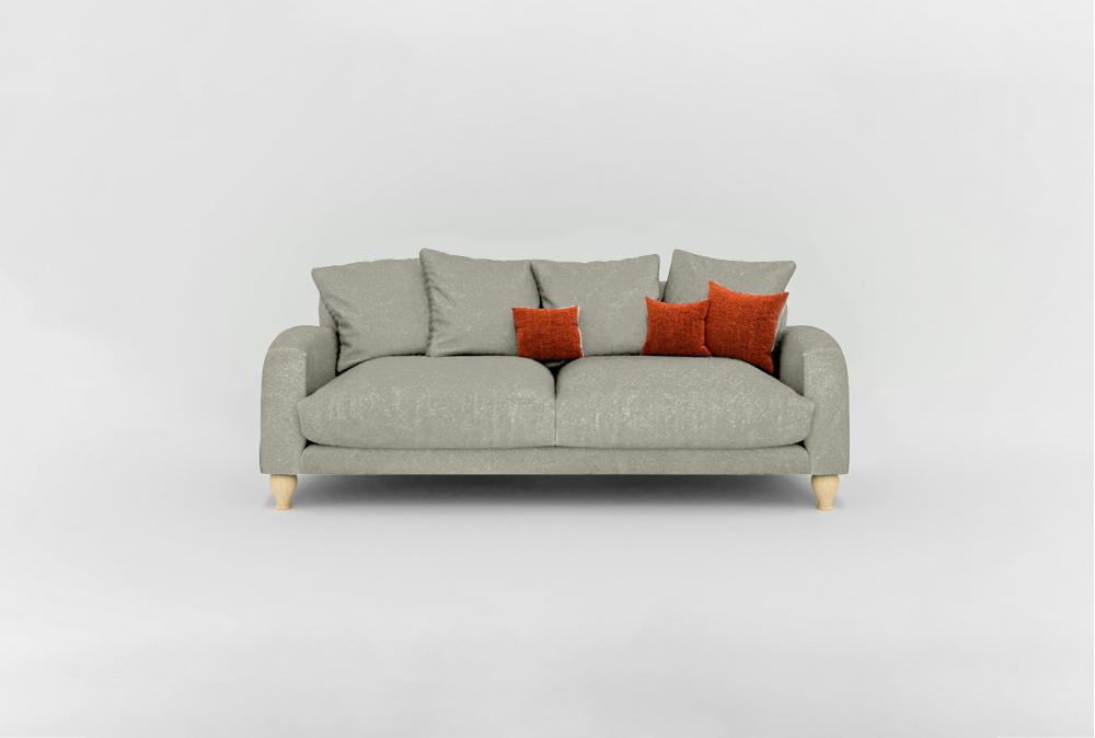 Boston Sofa-3 Seater -Velvet-Cream