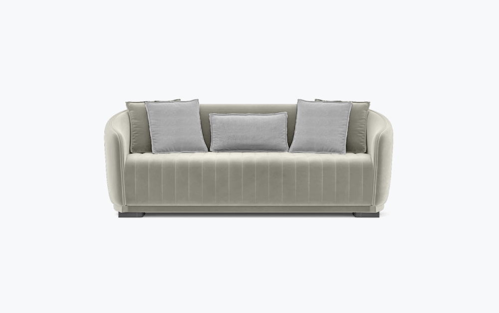 Exeter Luxury Sofa-3 Seater -Velvet-Cream