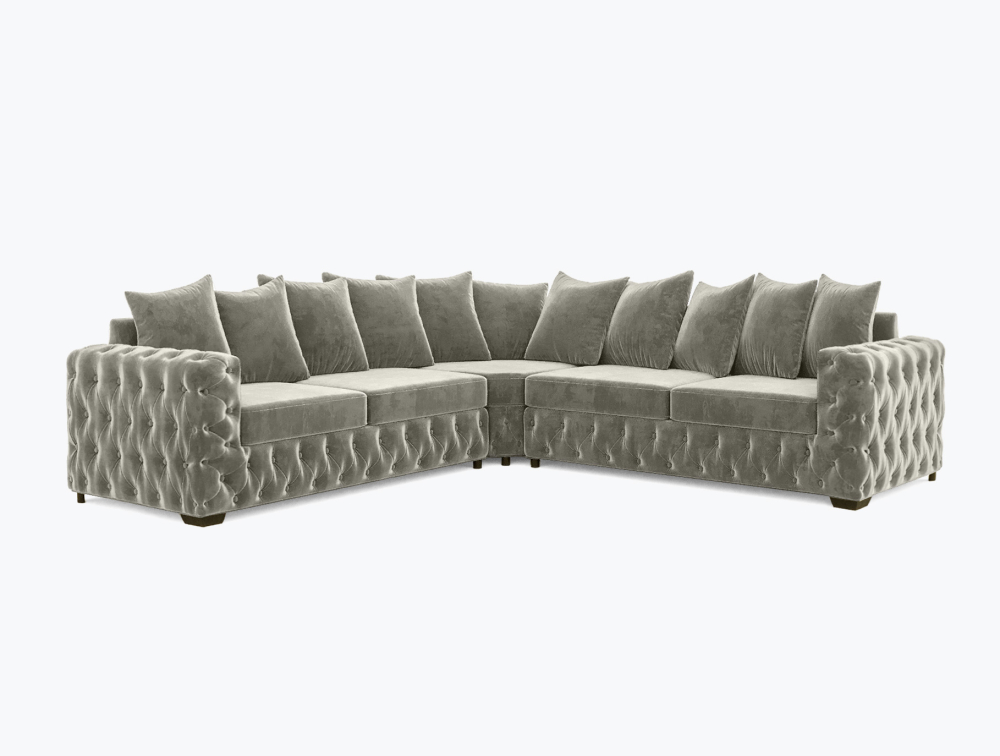 Sheffield Corner Sofa -Corner-Velvet-Cream