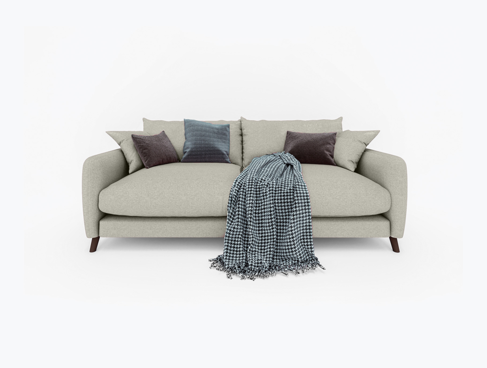 Slushy Sofa-1 Seater -Velvet-Cream
