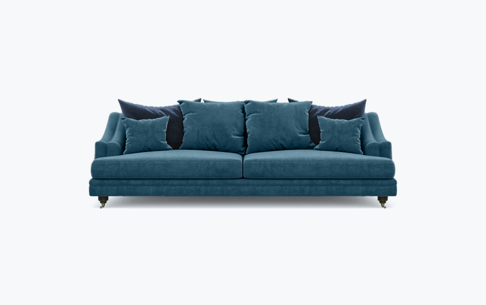 Edinburgh Scattered Sofa-3 Seater -Wool-Blue