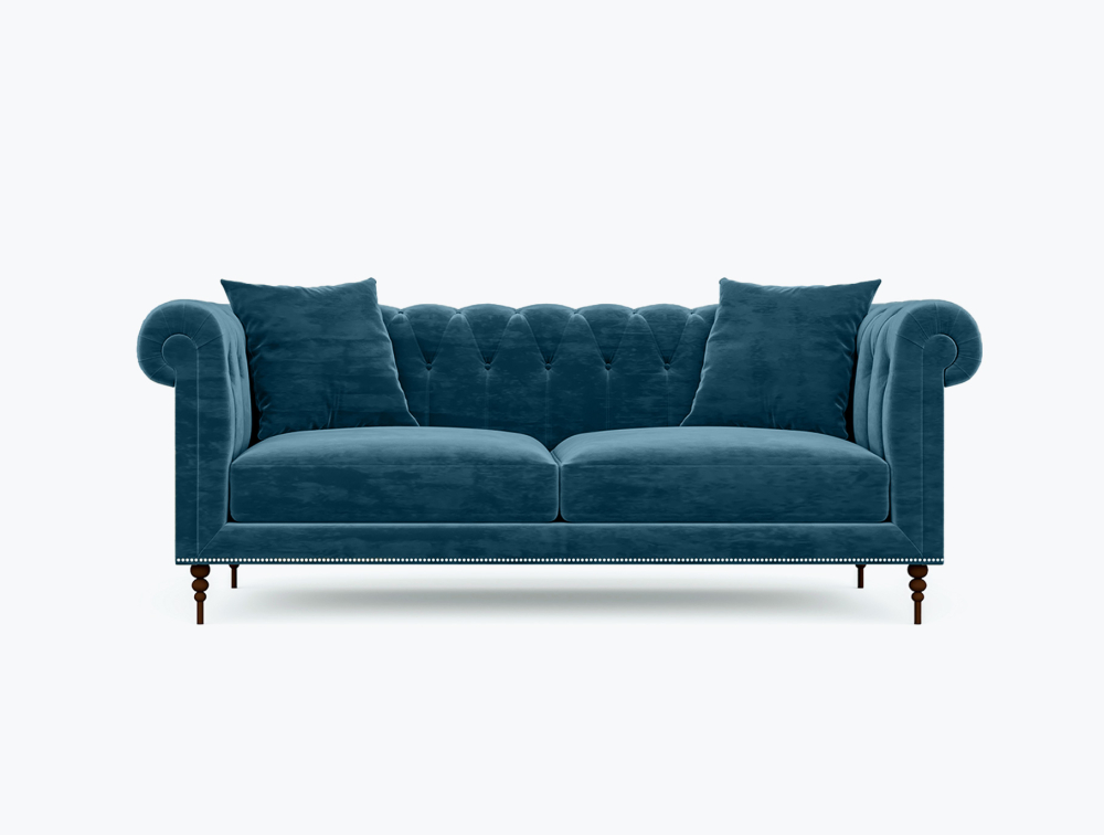 Phoenix Sofa-3 Seater -Wool-Blue