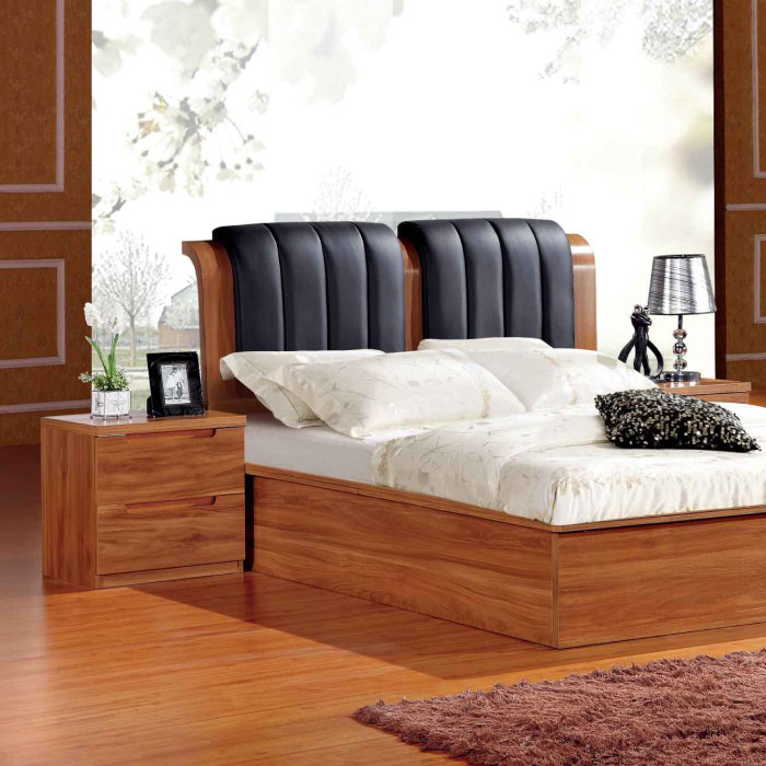 Dublin Black Maat Walnut Bed