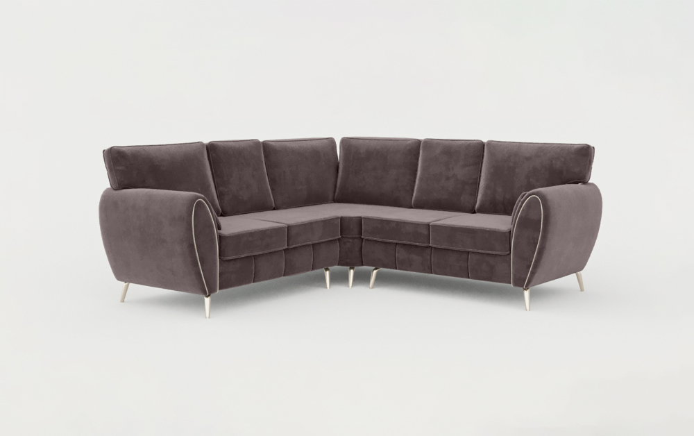 Derby Club Corner Sofa-corner-Velvet-Grape