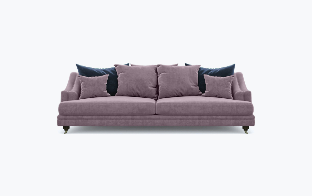 Edinburgh Scattered Sofa-3 Seater -Wool-Grape