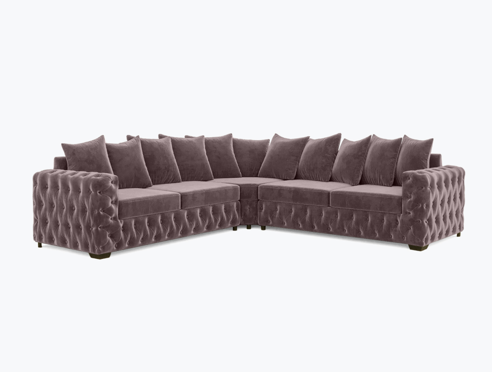 Sheffield Corner Sofa -Corner-Velvet-Grape