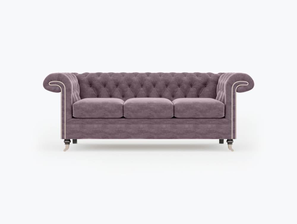 Nottingham Sofa-3 Seater -Velvet-Grape
