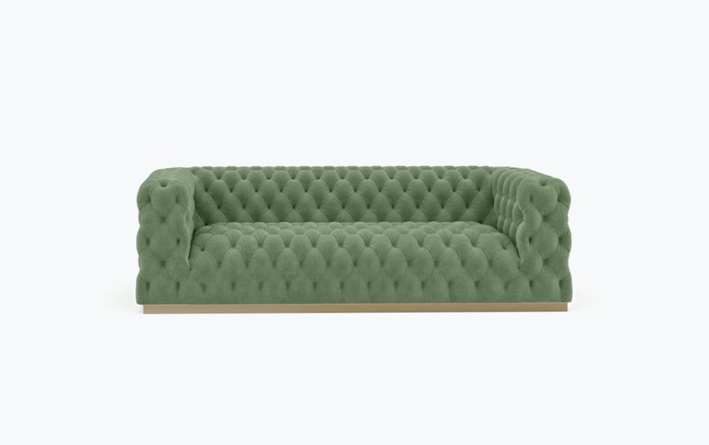 Frankfurt Chesterfield Sofa-3 Seater -Velvet-Green