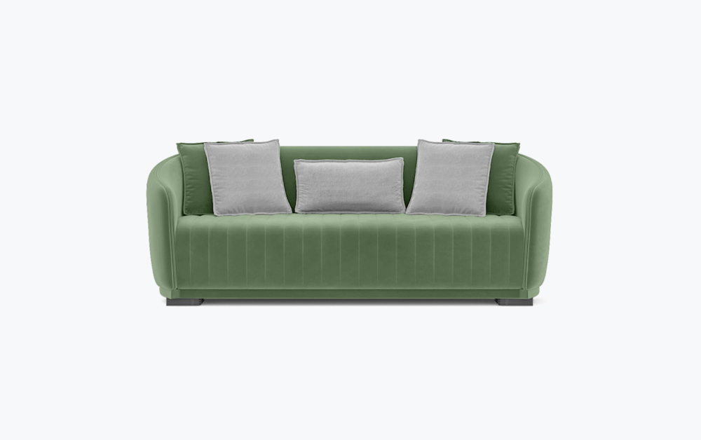 Exeter Luxury Sofa-3 Seater -Velvet-Green