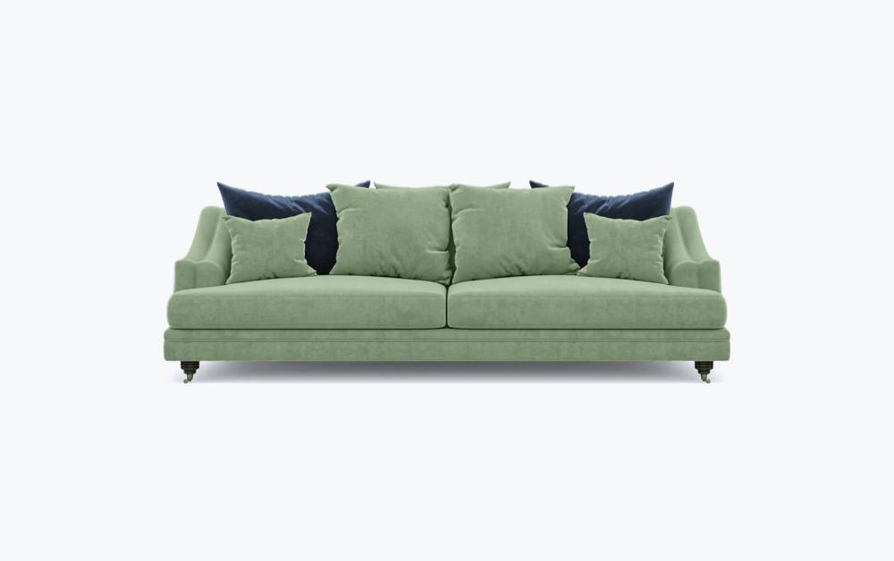 Edinburgh Scattered Sofa-3 Seater -Wool-Green