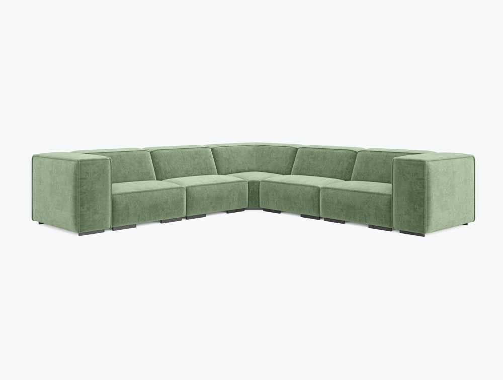 Oban Corner Sofa-Corner-Wool-Green