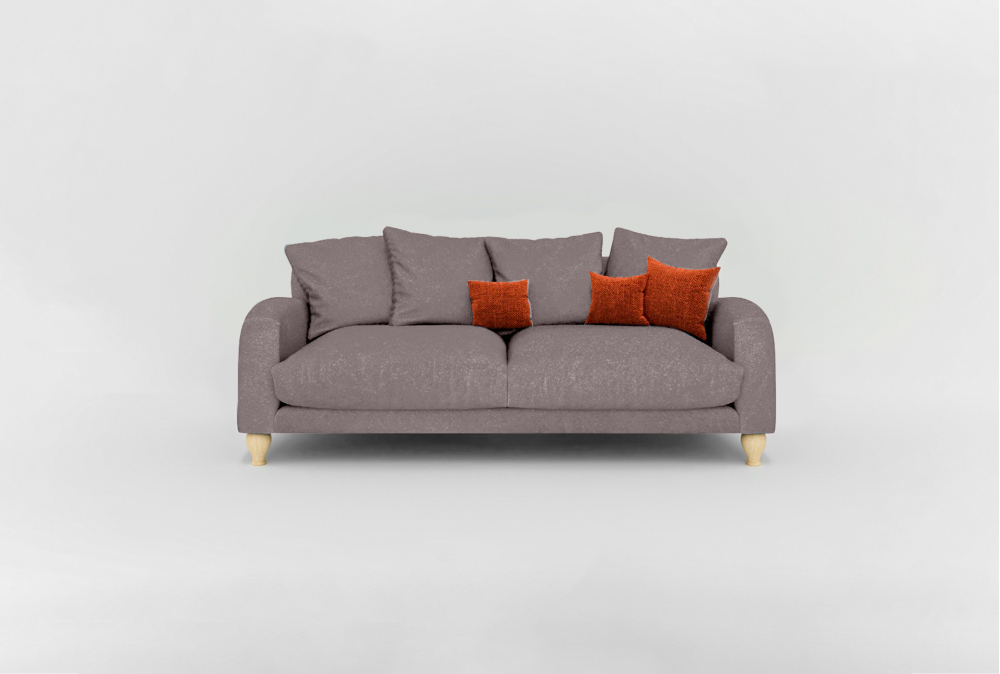 Boston Sofa-3 Seater -Velvet-Grey