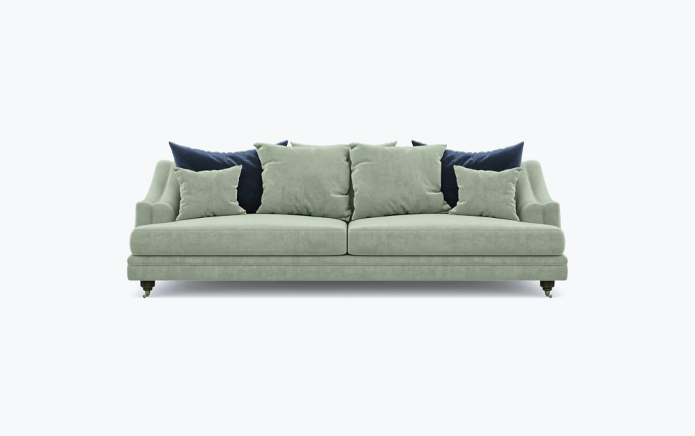 Edinburgh Scattered Sofa-3 Seater -Wool-Light Green