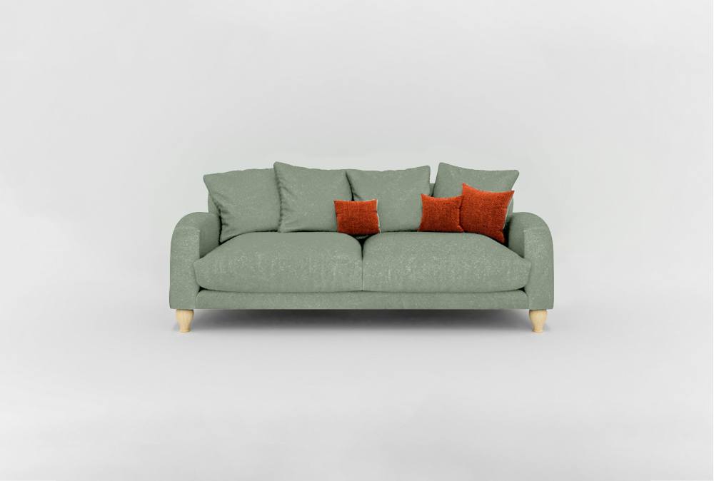 Boston Sofa-1 Seater -Velvet-Light Green