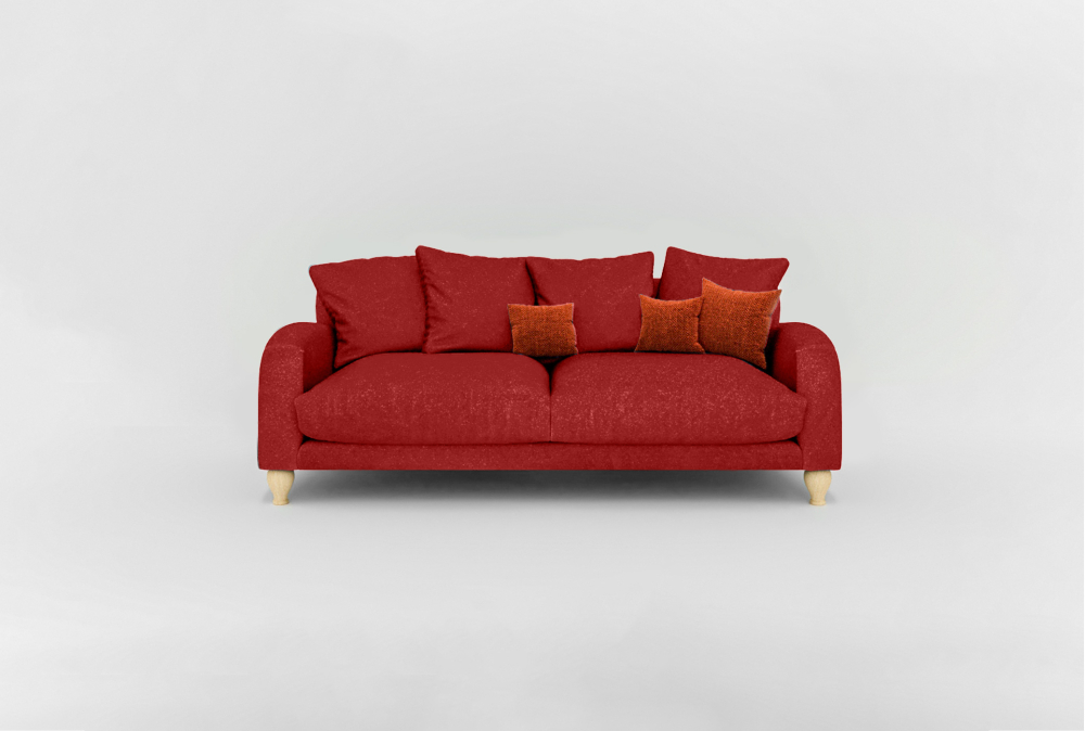 Boston Sofa-1 Seater -Velvet-Maroon