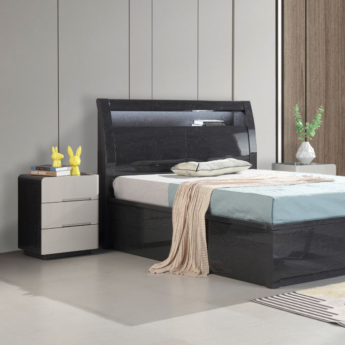 Moscow Twin Grey Bed