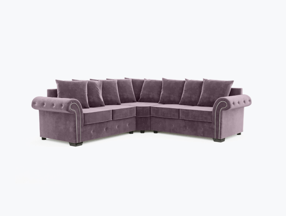 Norwich Sofa-Corner-Velvet-Mauve