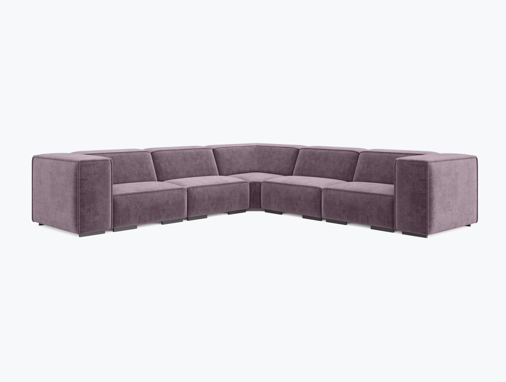Oban Corner Sofa-Corner-Wool-Mauve