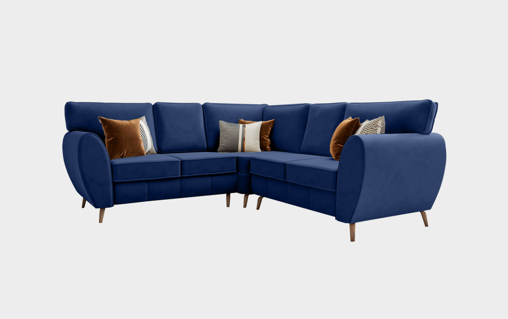 Derby Classic Sofa-corner-Velvet-Navy Blue
