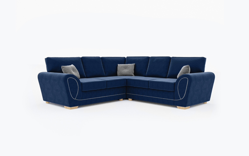 Kensington Corner Sofa-Corner-Wool-Navy Blue