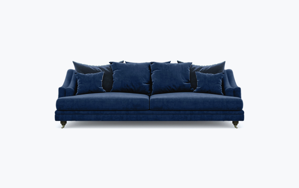 Edinburgh Scattered Sofa-3 Seater -Wool-Navy Blue