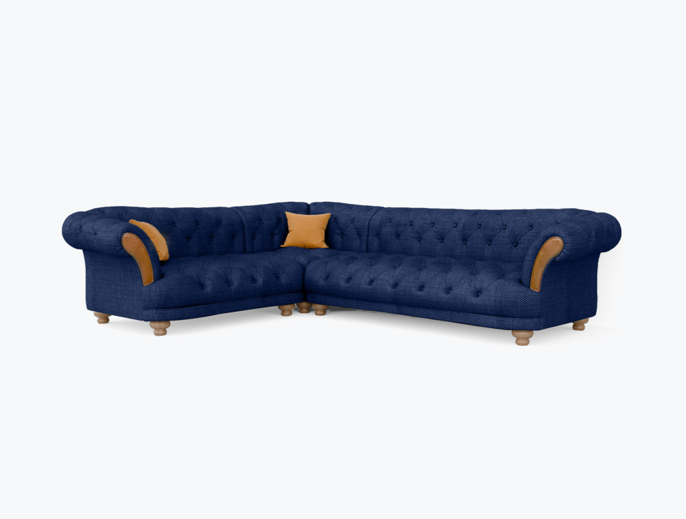 Worcester Sofa-Corner-Velvet-Navy Blue