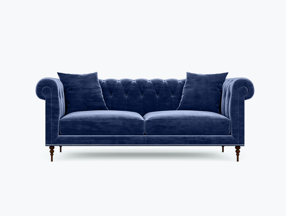 Phoenix Sofa-3 Seater -Wool-Navy Blue