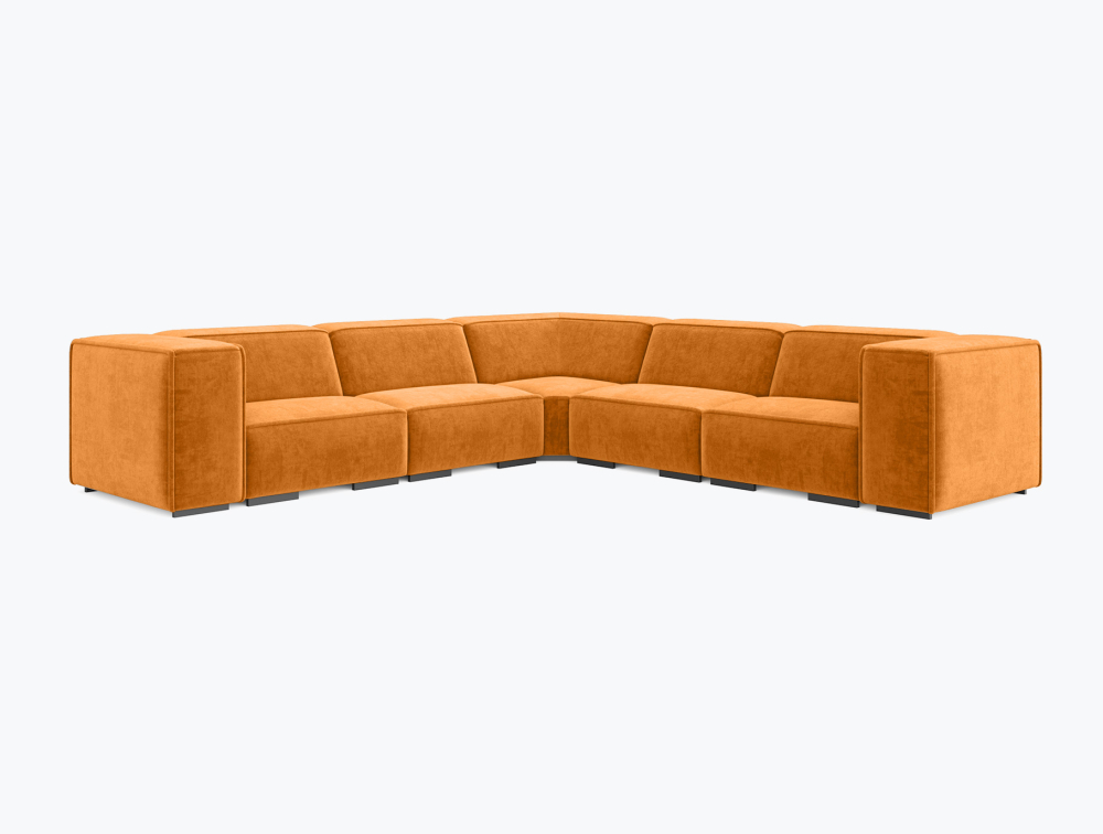 Oban Corner Sofa-Corner-Wool-Orange