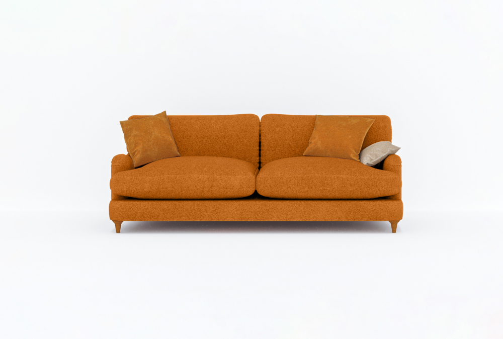 Cadillac Sofa-3 Seater -Velvet-Orange