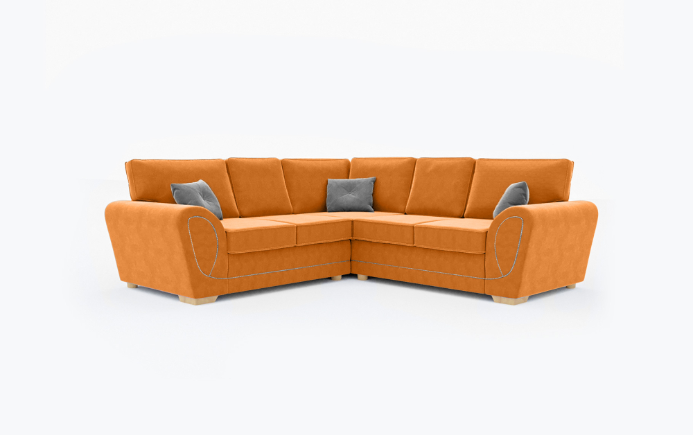 Kensington Corner Sofa-Corner-Wool-Orange