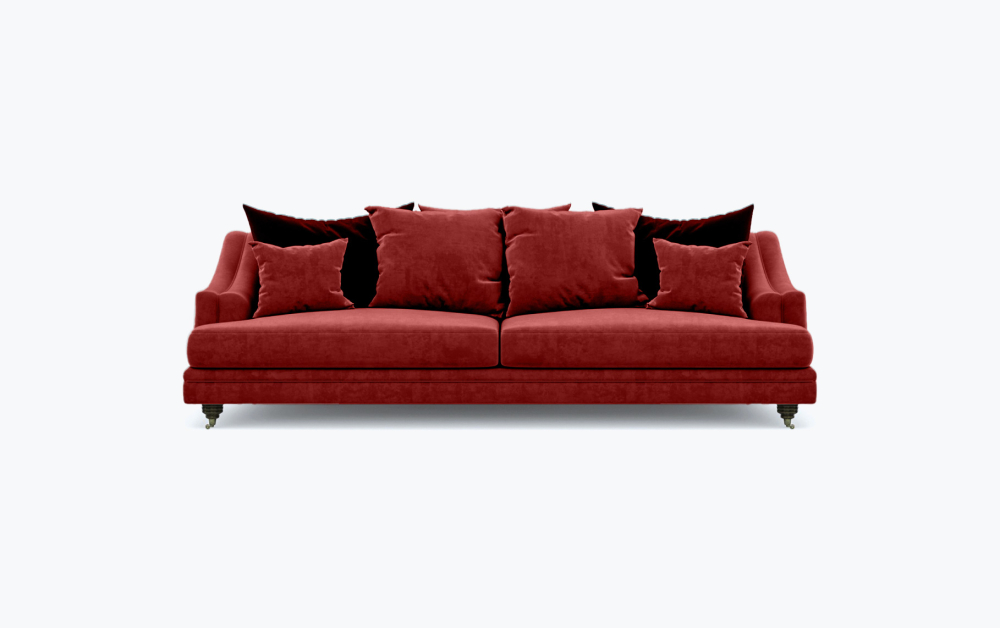 Edinburgh Scattered Sofa-3 Seater -Wool-Red