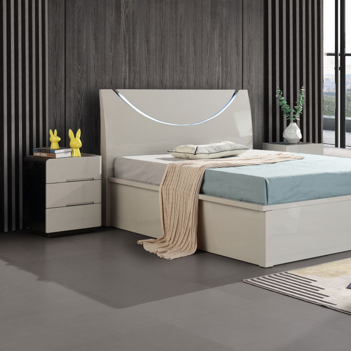 River Light Grey Bed