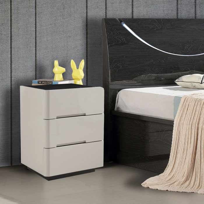 River Twin Grey top Night Stand