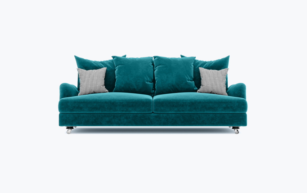 Gloopy Sofa-3 Seater -Wool-Turkish Blue