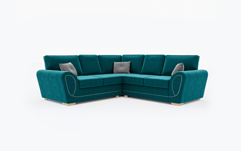 Kensington Corner Sofa-Corner-Wool-Turkish Blue