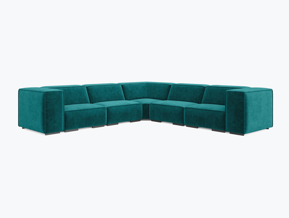 Oban Corner Sofa-Corner-Wool-Turkish Blue