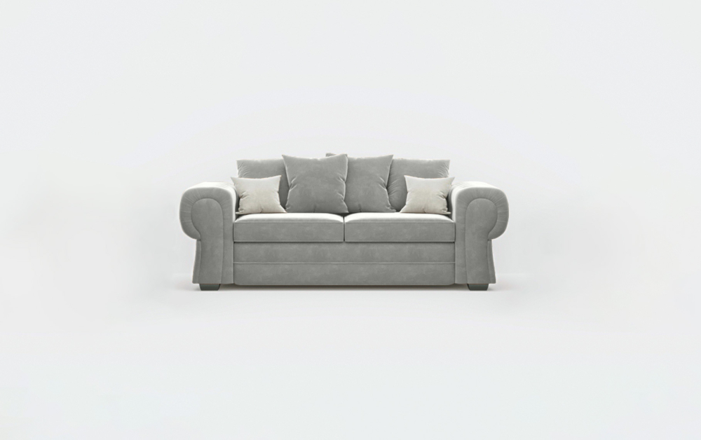 Durham Scatter Cushion Sofa -3 Seater -Wool-White