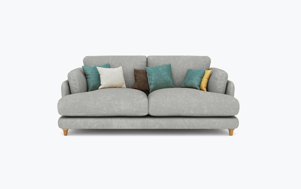 Fleecy Sofa-1 Seater -Velvet-White