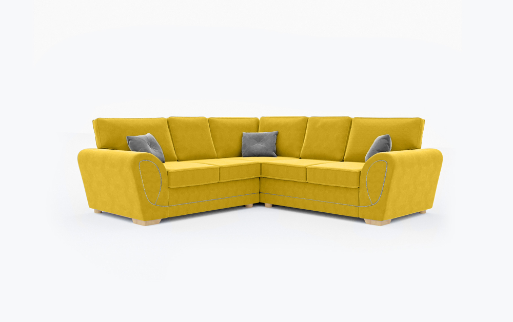 Kensington Corner Sofa-Corner-Wool-Yellow