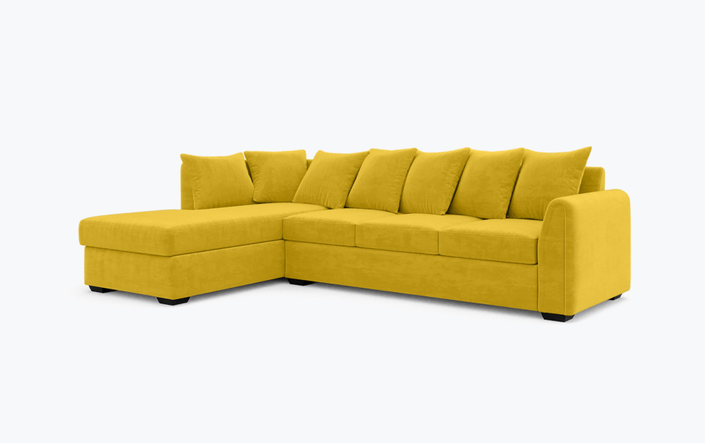 Leeds Corner Sofa-Corner-Wool-Yellow