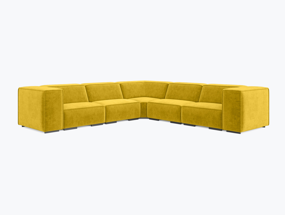 Oban Corner Sofa-Corner-Wool-Yellow